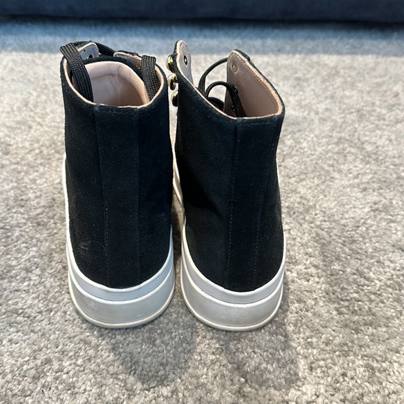 Stuart weitzman suede pearl lace-up sneakers - Picture 2 of 3